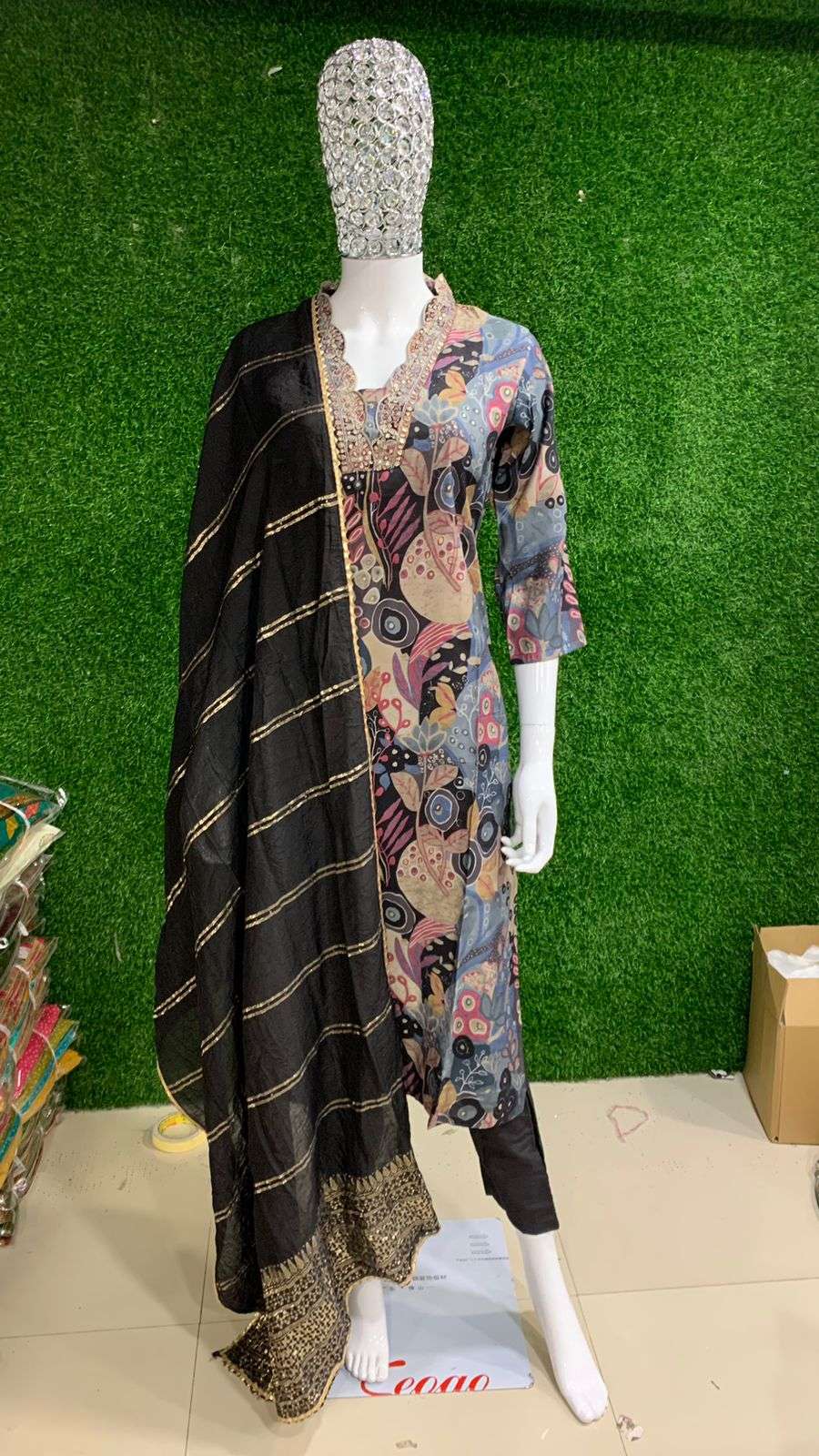 BEMITEX INDIA PRESENTS MODAL SILK WITH LESS WORK BASED LATEST READYMADE 3 PIECE SUIT COLLECTION WHOLESALE SHOP IN SURAT